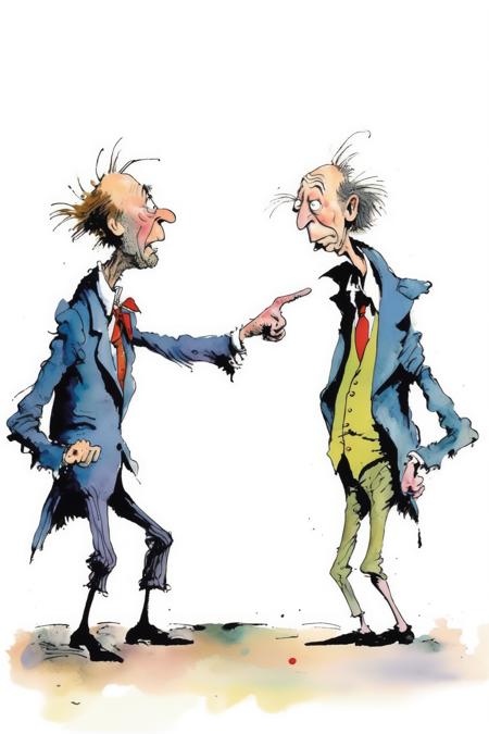 00102-1956864514-_lora_Quentin Blake Style_1_Quentin Blake Style - A full color illustration of a man pointing a finger at another man in the sty.png